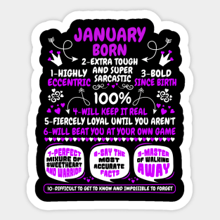 January Born Sticker